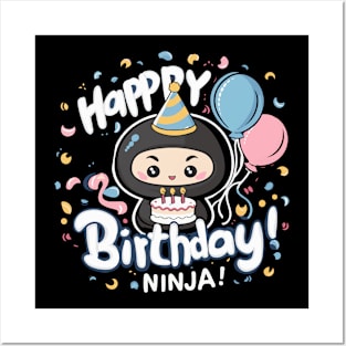 Cute Birthday Ninja Posters and Art